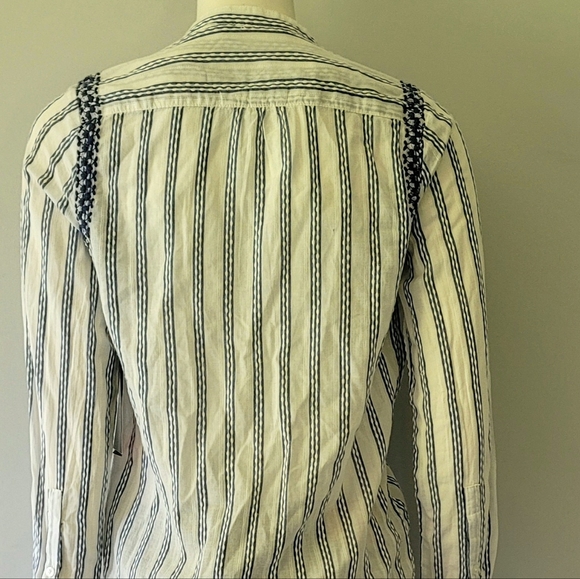 BRAND NEW! Zara Basic Collection Striped Colar Shirt Size XS - Picture 10 of 15